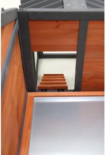 Chicken Coop,Wooden Duck House Outdoor Indoor,Hen House Poultry Quail Cage with Waterproof, Run, Elevated Retreat, Ramp, Door