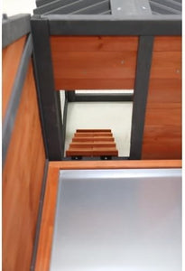 Chicken Coop,Wooden Duck House Outdoor Indoor,Hen House Poultry Quail Cage with Waterproof, Run, Elevated Retreat, Ramp, Door