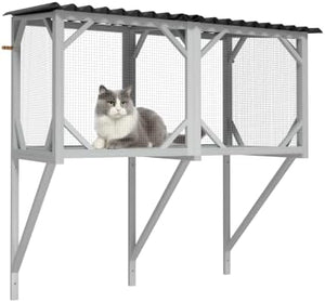Cat Window Enclosure,Outdoor Cat Enclosure - Window Perch for Sunbathing, Napping, Overlooking - Hammock for Safely Enjoying Outdoor Sights
