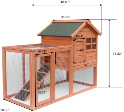 Chicken Run,Small Chicken Coop,Outdoor Chicken Coop Easily-Assembled Wooden Chicken coop