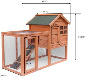 Chicken Run,Small Chicken Coop,Outdoor Chicken Coop Easily-Assembled Wooden Chicken coop