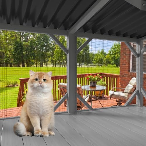 Cat Window Enclosure,Outdoor Cat Enclosure - Window Perch for Sunbathing, Napping, Overlooking - Hammock for Safely Enjoying Outdoor Sights