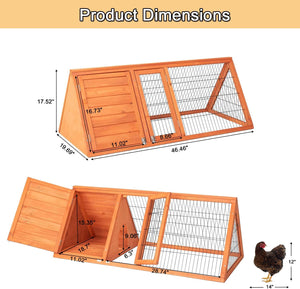 Small Chicken Coop Outdoor Wooden Poultry Hutch & Duck Coop, Quail Cages, Animal Pen