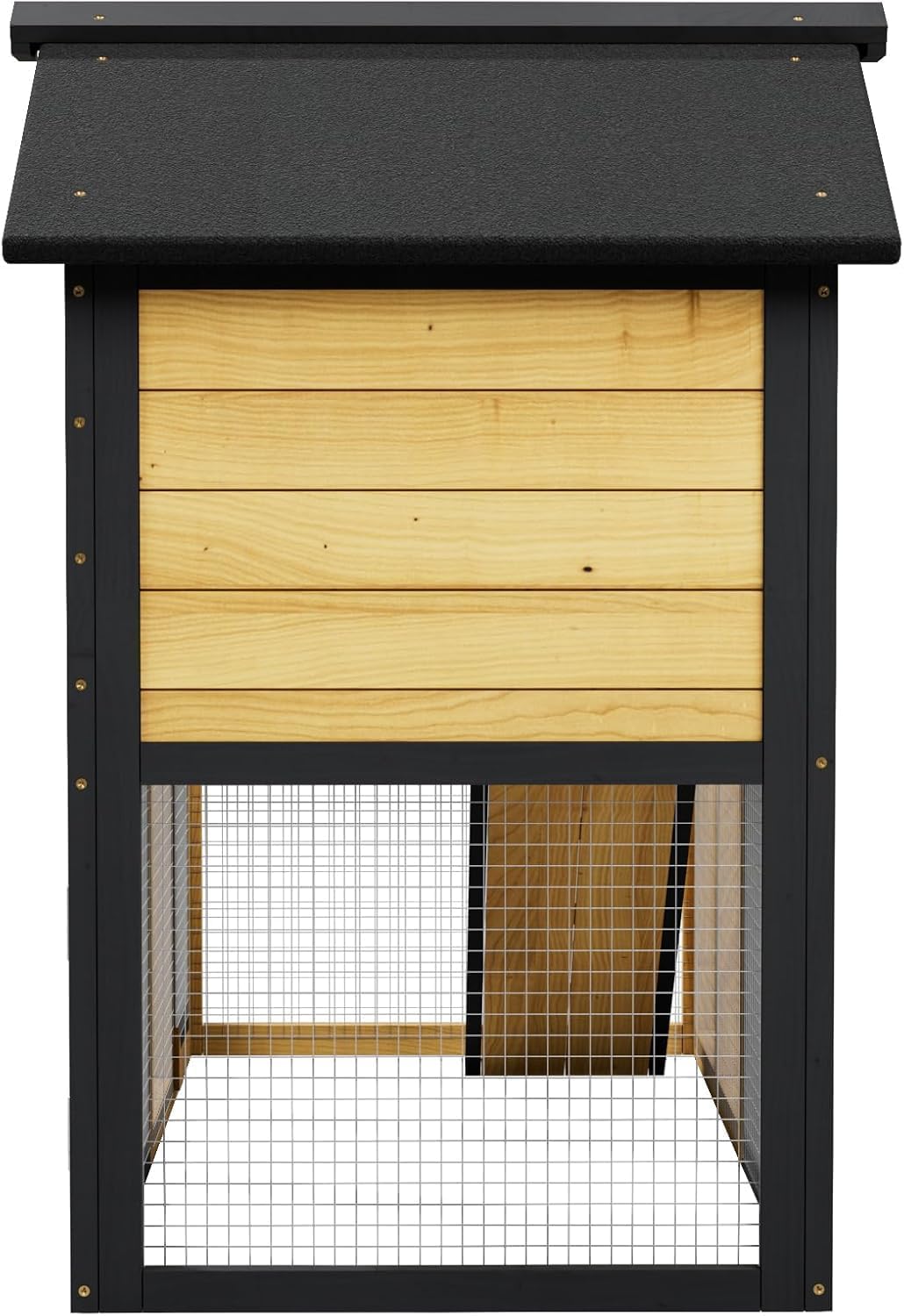 Chicken Coop Bunny Cage Premium Rabbit Hutch with Leak-Proof Roof, 2-Story Bunny House for Guinea Pigs & Hamster,Wooden Chicken House with Deep Pull-Out Tray, Waterproof Chicken Coop for Outside