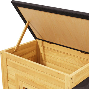 Chicken Coop Outdoor Wooden for 2-4 Chickens with Bitumen Waterproofing Roof, Runways, Pull-Out Trays and Openable Top for Backyard Poultry Cage