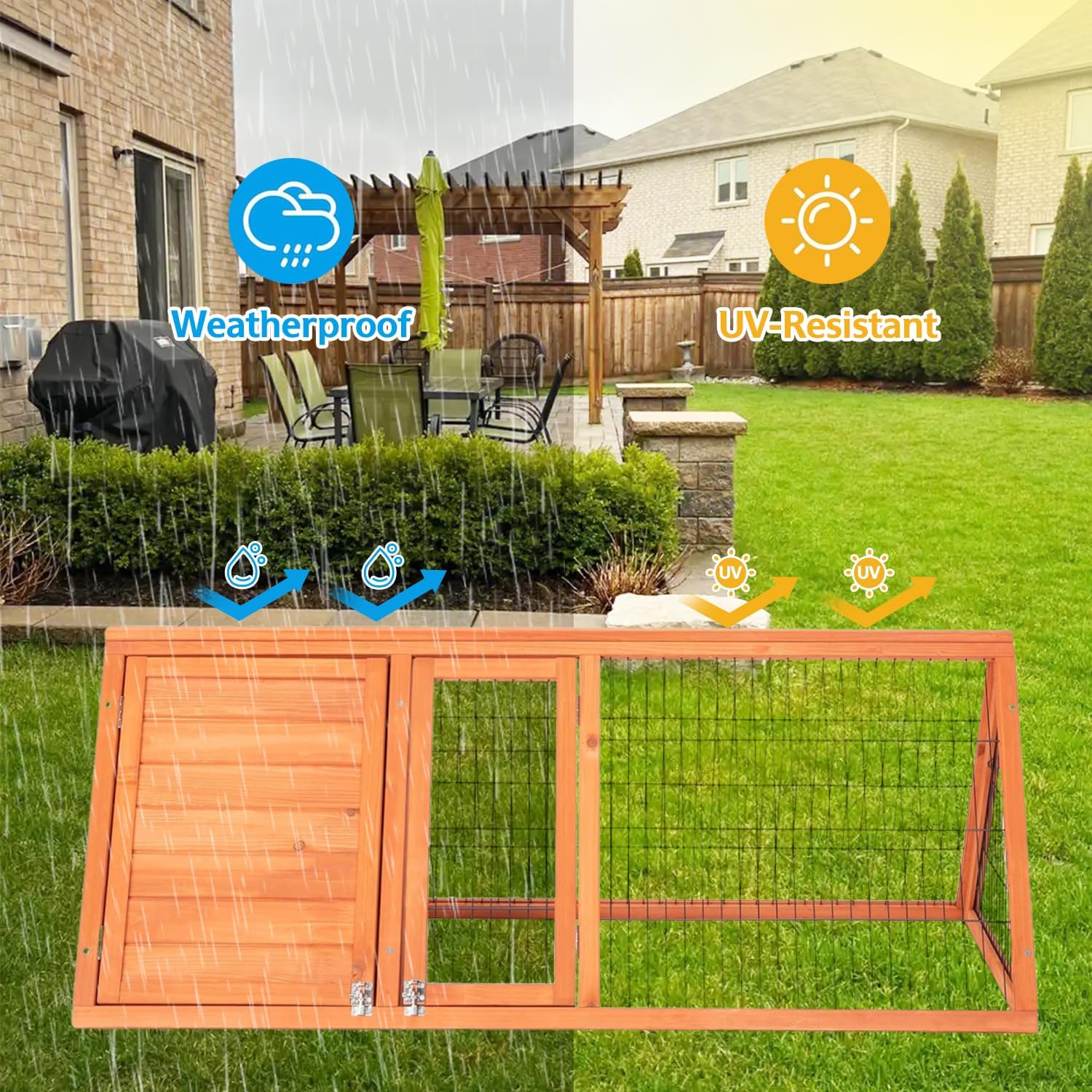 Small Chicken Coop Outdoor Wooden Poultry Hutch & Duck Coop, Quail Cages, Animal Pen