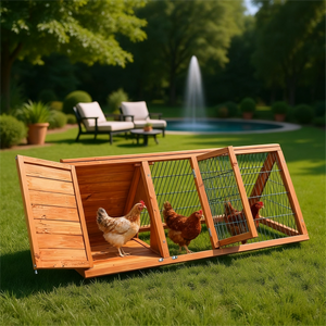Small Chicken Coop Outdoor Wooden Poultry Hutch & Duck Coop, Quail Cages, Animal Pen